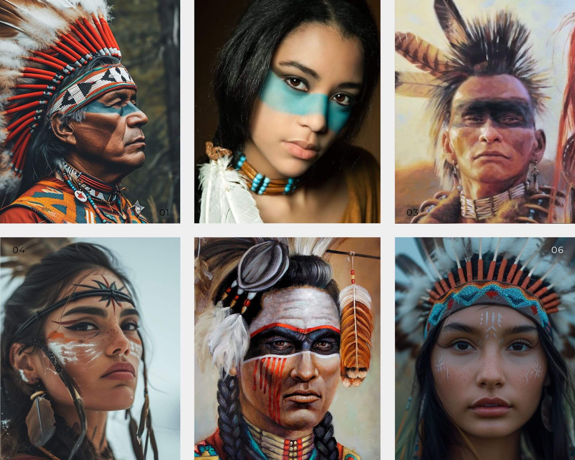 indiánské líčení malování na obličej